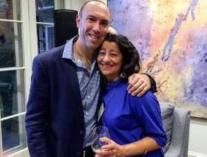 Soula Mantalvanos with pain scientist Lorimer Moseley